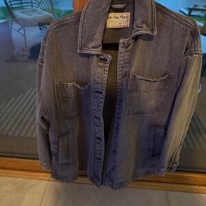 Free people oversized denim jacket